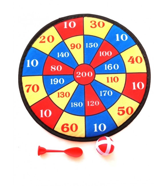 jogo centro do alvo com 1 bolinha e 1 dardo  - braskit